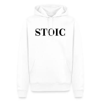 Stoic Stoa cadeau de philosophie - Sweat à capuche Premium bio Homme - blanc - Devant - Nico (187cm)