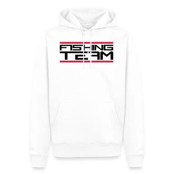 Bars red fishing team sport logo caught fish - Men’s Premium Organic Hoodie - white - Front - Nico (187cm)