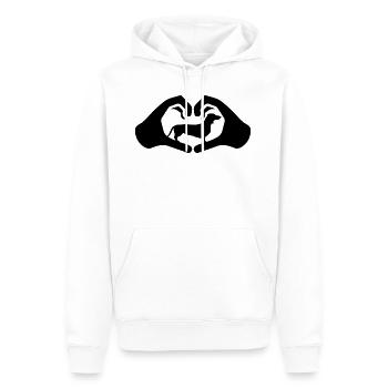 Dackel Hände Herz - Männer Premium Bio Hoodie - Weiß - Vorne - Nico (187cm)