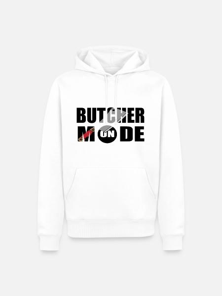 Fleischer Metzger Schlachter - Männer Premium Bio Hoodie - Weiß