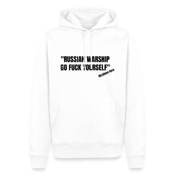 Russian Warship Go Fuck yourself - Männer Premium Bio Hoodie - Weiß - Vorne - Nico (187cm)