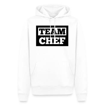 Team Chef - Männer Premium Bio Hoodie - Weiß - Vorne - Nico (187cm)