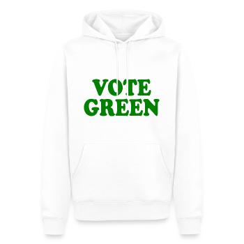 Vote green - Männer Premium Bio Hoodie - Weiß - Vorne - Nico (187cm)