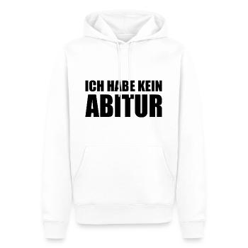 Ich habe kein abitur - Männer Premium Bio Hoodie - Weiß - Vorne - Nico (187cm)