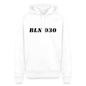 Berlin - Men’s Premium Organic Hoodie - white - Front - Nico (187cm)