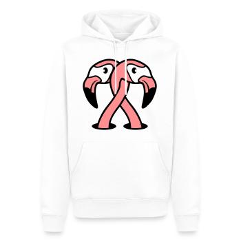 2 amis en couple amoureux couple amoureux en sat sat - Sweat à capuche Premium bio Homme - blanc - Devant - Nico (187cm)