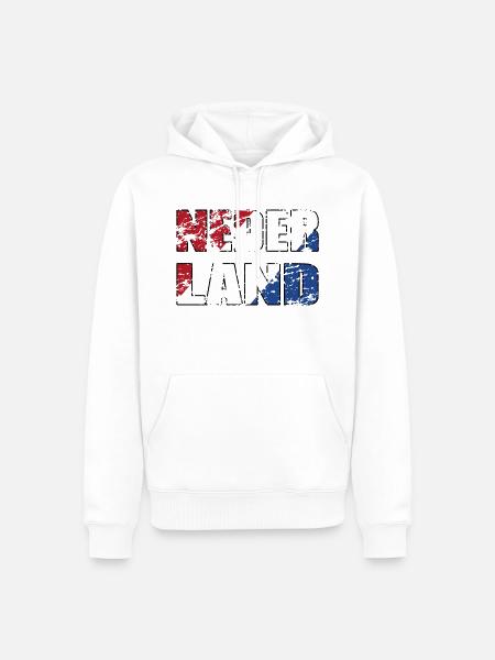 Pays-Bas - drapeau de Hollande - Sweat à capuche Premium bio Homme - blanc