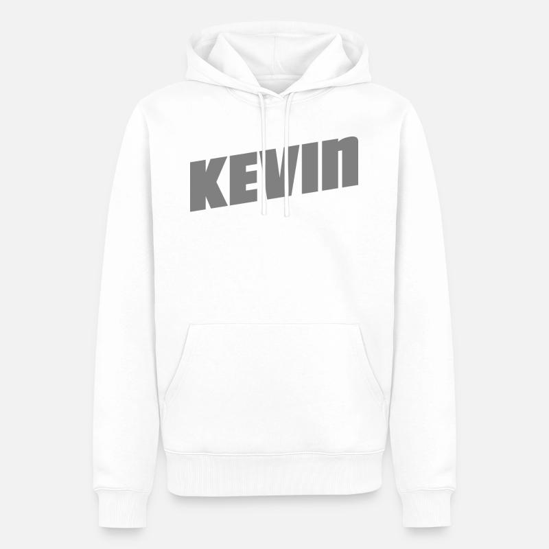 KEVIN Geschenkidee - Männer Premium Bio Hoodie - Weiß