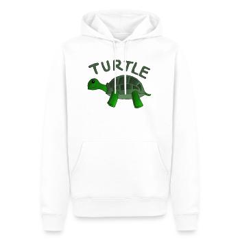 Turtle - Männer Premium Bio Hoodie - Weiß - Vorne - Nico (187cm)