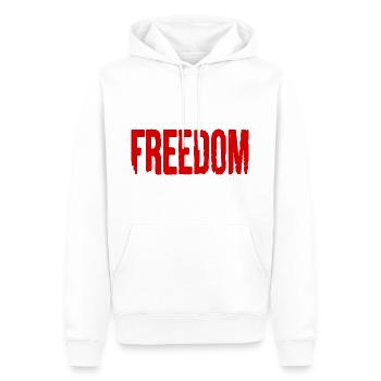 freedom - Sweat à capuche Premium bio Homme - blanc - Devant - Nico (187cm)