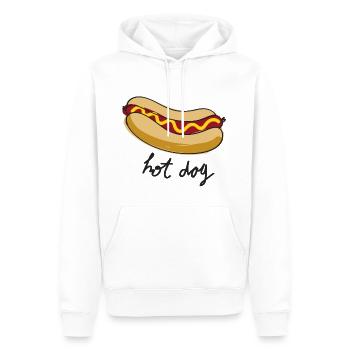 hot dog - Men’s Premium Organic Hoodie - white - Front - Nico (187cm)