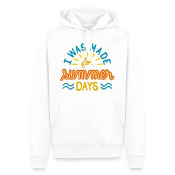 I Was Made For Summer Days I - Men’s Premium Organic Hoodie - white - Front - Nico (187cm)