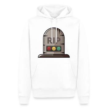 Feu tricolore reposer en toute tranquillité RIP - Sweat à capuche Premium bio Homme - blanc - Devant - Nico (187cm)
