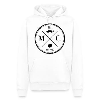 The Moustache Club with pride - Männer Premium Bio Hoodie - Weiß - Vorne - Nico (187cm)