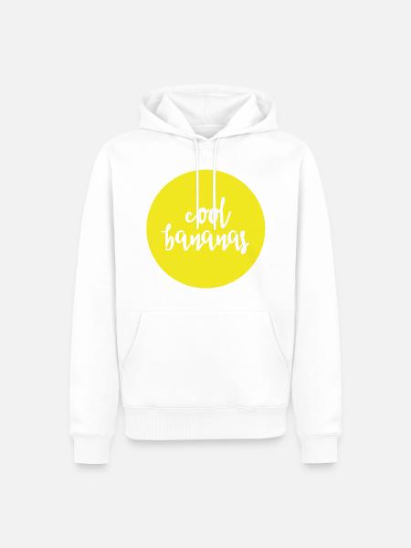 Coole Bananen - Männer Premium Bio Hoodie - Weiß
