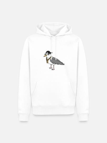 Rapper seagull - Men’s Premium Organic Hoodie - white