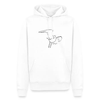 Gull Sylt oiseau Mer du Nord cadeau - Sweat à capuche Premium bio Homme - blanc - Devant - Nico (187cm)
