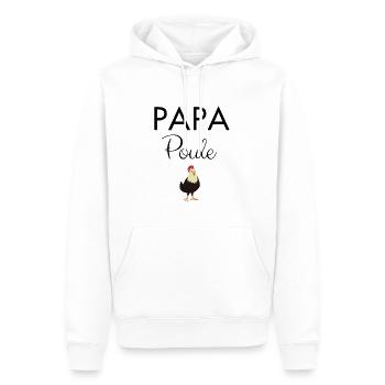 Papa Henne - Männer Premium Bio Hoodie - Weiß - Vorne - Nico (187cm)
