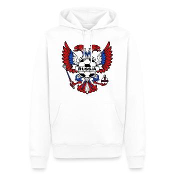 Russia - Men’s Premium Organic Hoodie - white - Front - Nico (187cm)