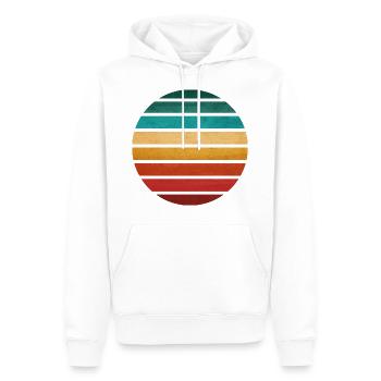 Cercle géométrique Illustration - Sweat à capuche Premium bio Homme - blanc - Devant - Nico (187cm)