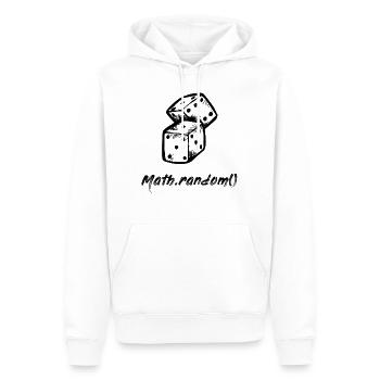 Math.random () #BLACK - Men’s Premium Organic Hoodie - white - Front - Nico (187cm)
