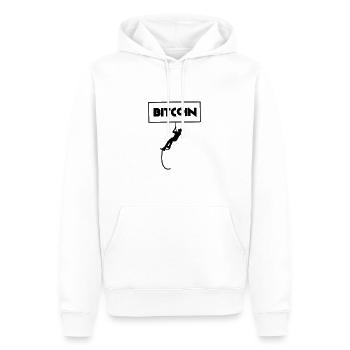Bitcoiner - Männer Premium Bio Hoodie - Weiß - Vorne - Nico (187cm)