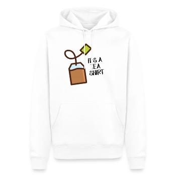 dictons drôles - Sweat à capuche Premium bio Homme - blanc - Devant - Nico (187cm)