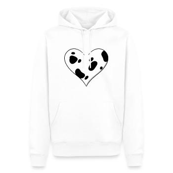 Coeur mignon dalmatien, jolie idée de cadeau - Sweat à capuche Premium bio Homme - blanc - Devant - Nico (187cm)
