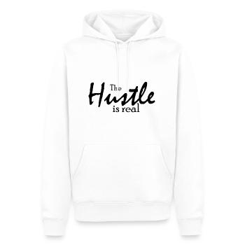 Hustle Hustler Succès Travail Argent Argent - Sweat à capuche Premium bio Homme - blanc - Devant - Nico (187cm)