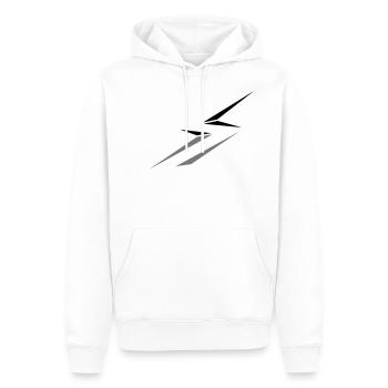 striche stromschlag gefahr schild blitz symbol kab - Männer Premium Bio Hoodie - Weiß - Vorne - Nico (187cm)