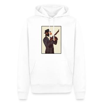 MAKE MAKEY - Sweat à capuche Premium bio Homme - blanc - Devant - Nico (187cm)
