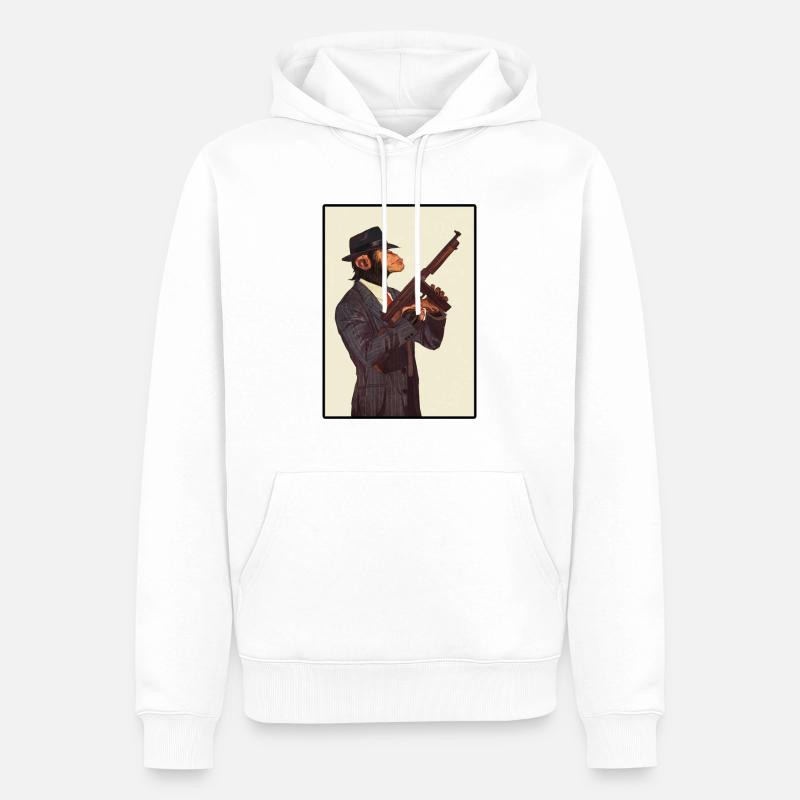 MAKE MAKEY - Sweat à capuche Premium bio Homme - blanc