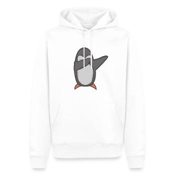 Penguin - Männer Premium Bio Hoodie - Weiß - Vorne - Nico (187cm)