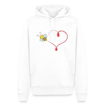 Coeur de bourdon - Sweat à capuche Premium bio Homme - blanc - Devant - Nico (187cm)