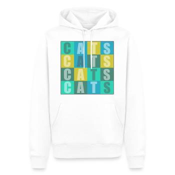 Cats Cats Cats Cats - Männer Premium Bio Hoodie - Weiß - Vorne - Nico (187cm)