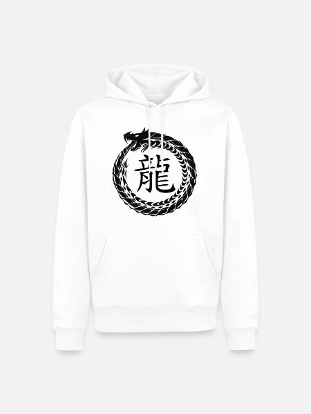 Kinesiske tegn stjernetegn horoskop drage - Herre Premium økologisk hoodie - hvid
