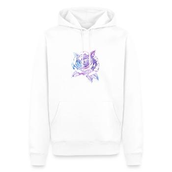 Galaxy Rose Fleur - Sweat à capuche Premium bio Homme - blanc - Devant - Nico (187cm)