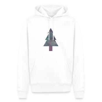 Galaxy Tannenbaum - Männer Premium Bio Hoodie - Weiß - Vorne - Nico (187cm)