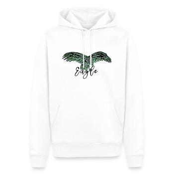 Néon Aigle - Sweat à capuche Premium bio Homme - blanc - Devant - Nico (187cm)