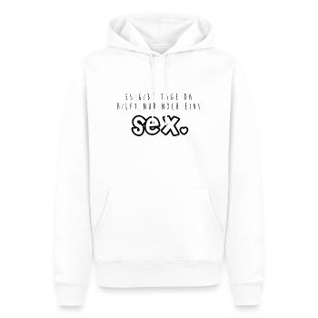 Sex Tage | Schlafzimmer versauter Spruch Geschenk - Männer Premium Bio Hoodie - Weiß - Vorne - Nico (187cm)