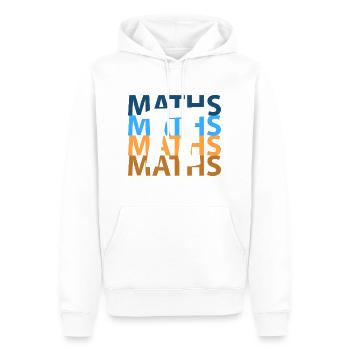 mathematics - Men’s Premium Organic Hoodie - white - Front - Nico (187cm)