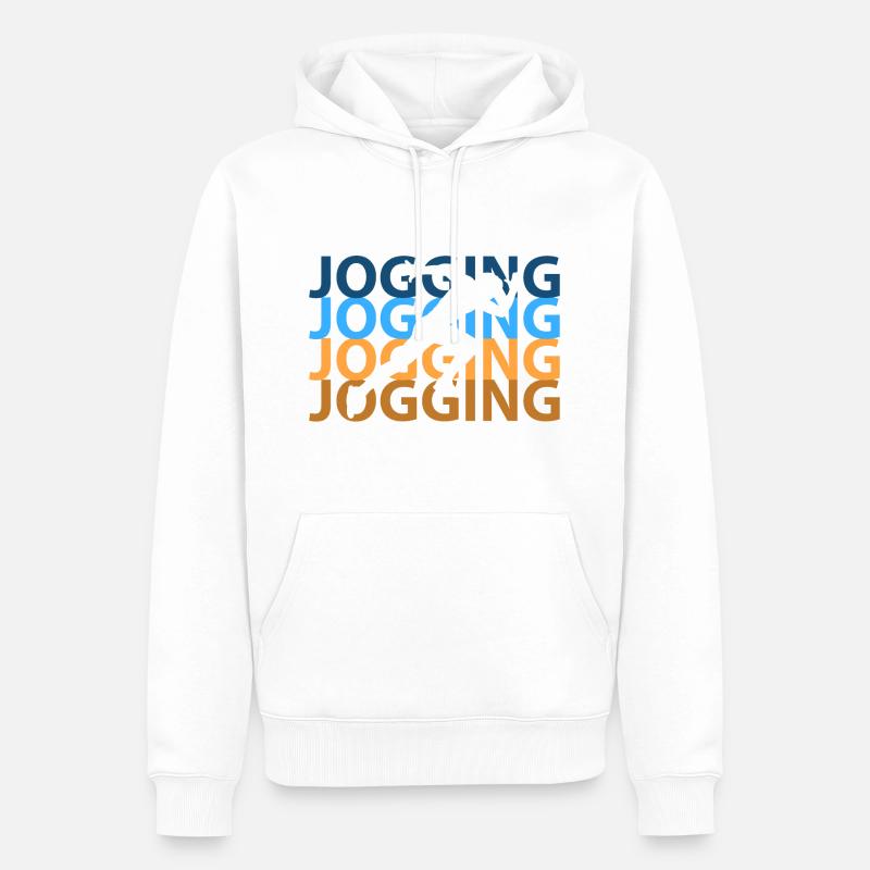 Jogging - Männer Premium Bio Hoodie - Weiß