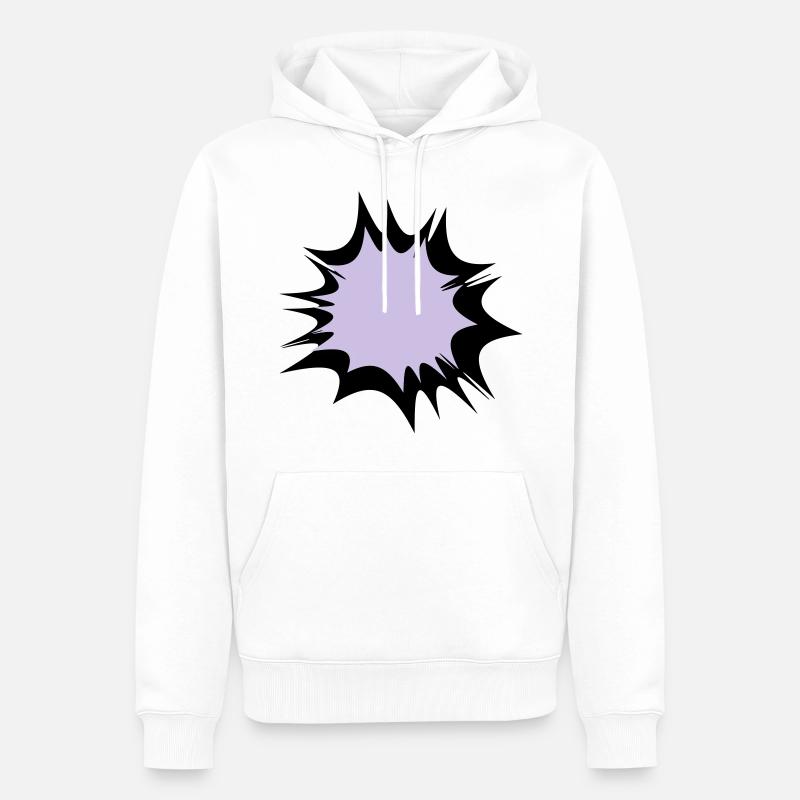 Speech comic bulle explosion - Sweat à capuche Premium bio Homme - blanc