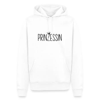 Princesse | Couronne fille fille cadeau enfants - Sweat à capuche Premium bio Homme - blanc - Devant - Nico (187cm)