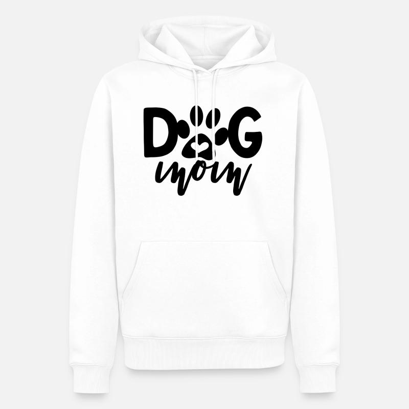 Cool Dog Mom Gift - Sweat à capuche Premium bio Homme - blanc