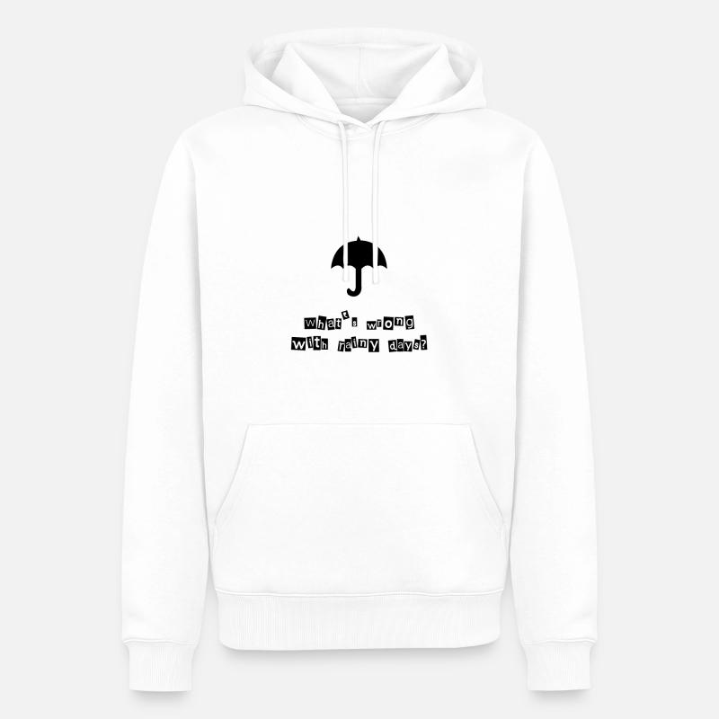 Wen stört schon schlechtes Wetter oder Regen? - Männer Premium Bio Hoodie - Weiß