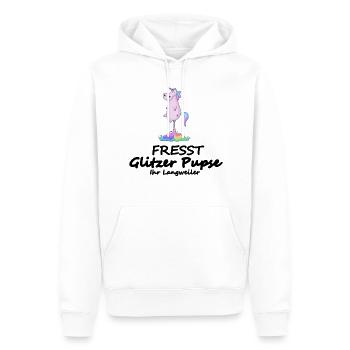 Fresst Glitzer Pupse ihr Langweiler - Männer Premium Bio Hoodie - Weiß - Vorne - Nico (187cm)
