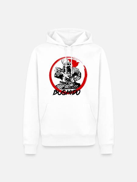 Bushido Aikido Kendo Judo - Männer Premium Bio Hoodie - Weiß