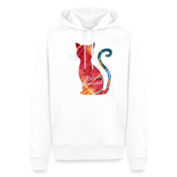 Katzen Katze Katzenfreund - Männer Premium Bio Hoodie - Weiß - Vorne - Nico (187cm)