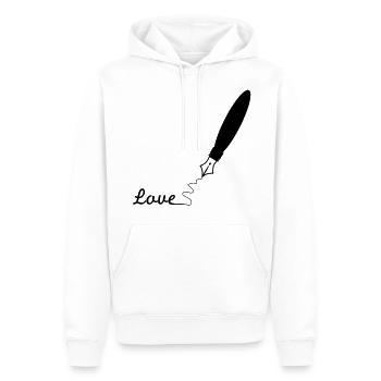 Love Füllfederhalter Füller Stift schreiben 1c - Männer Premium Bio Hoodie - Weiß - Vorne - Nico (187cm)
